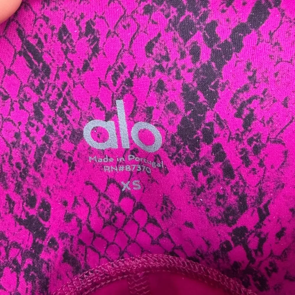 Alo Yoga Viper High Rise Snakeskin Leggings - Purple Pop - XS - New with tags
